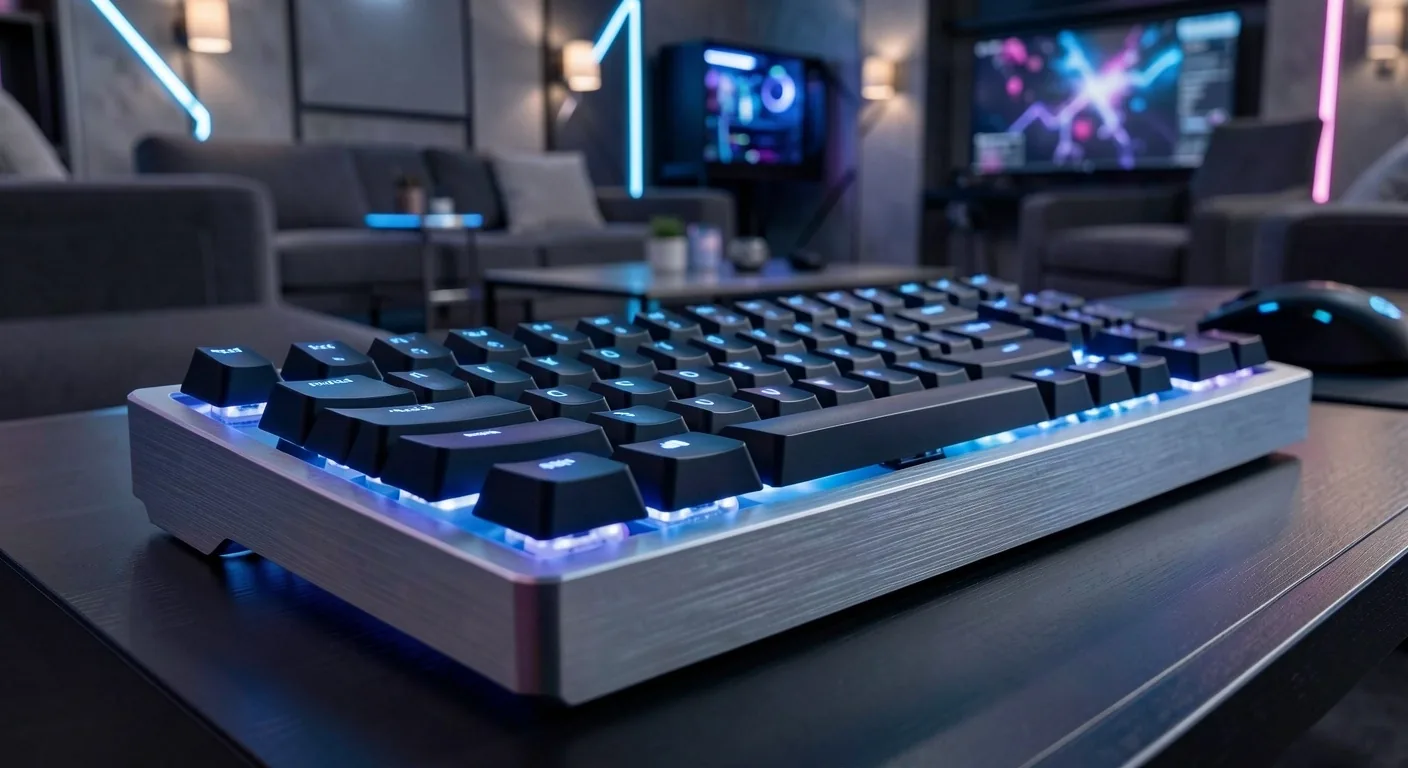 Teclado mecánico de alto rendimiento en el club Perdavia