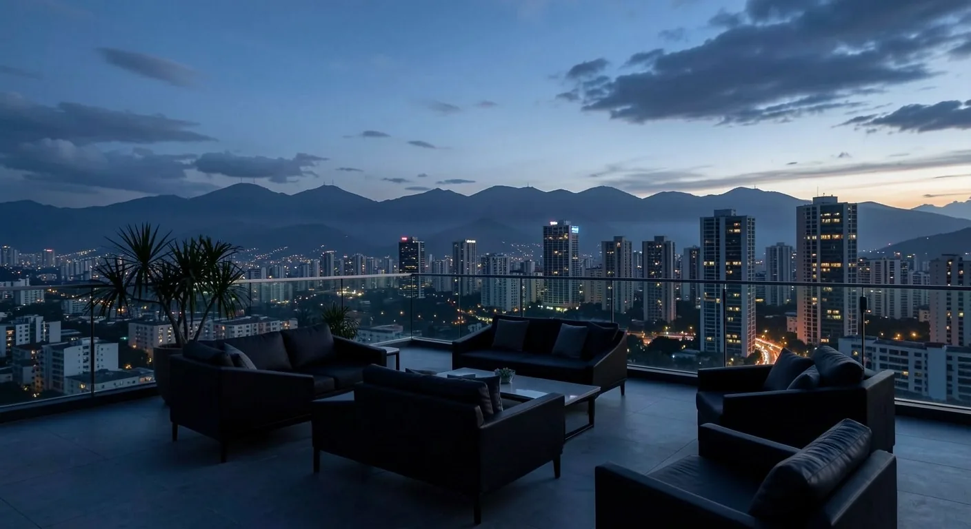 Medellín desde El Poblado de noche
