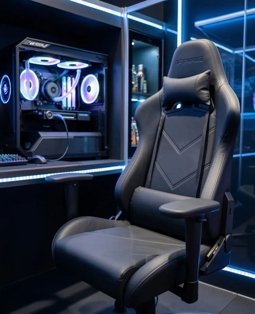 Cabina VIP de streaming con equipo de captura profesional