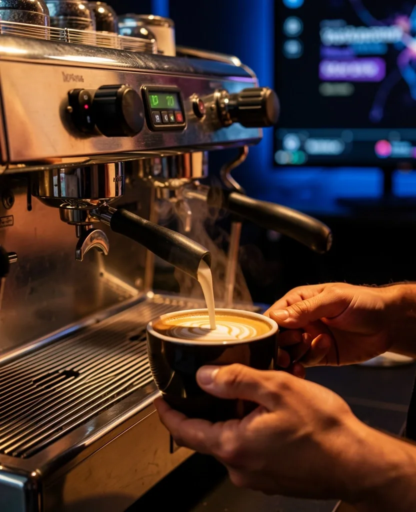Preparación de café de especialidad en la estación de Perdavia
